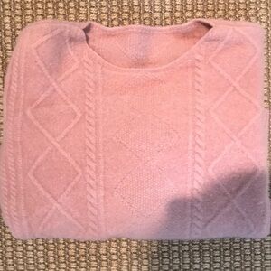 Soft salmon pink  Cable Knit Women's Sweater